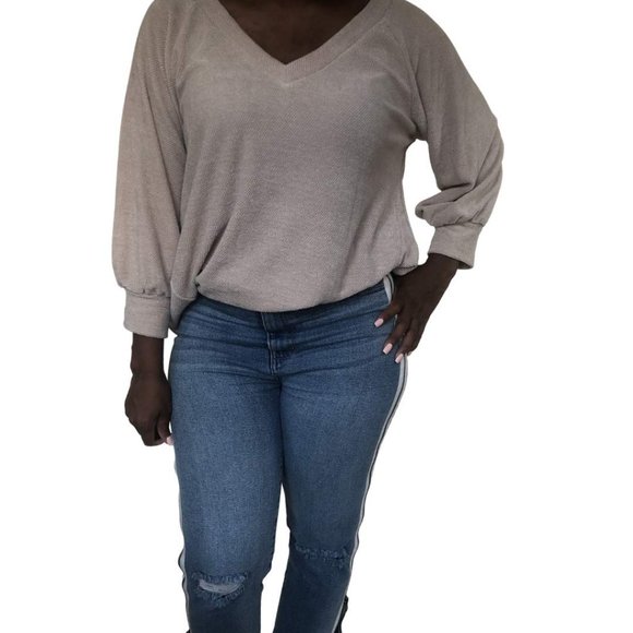 (NWT) - Balloon Puff Sleeve Chenille Sweater - Picture 6 of 8